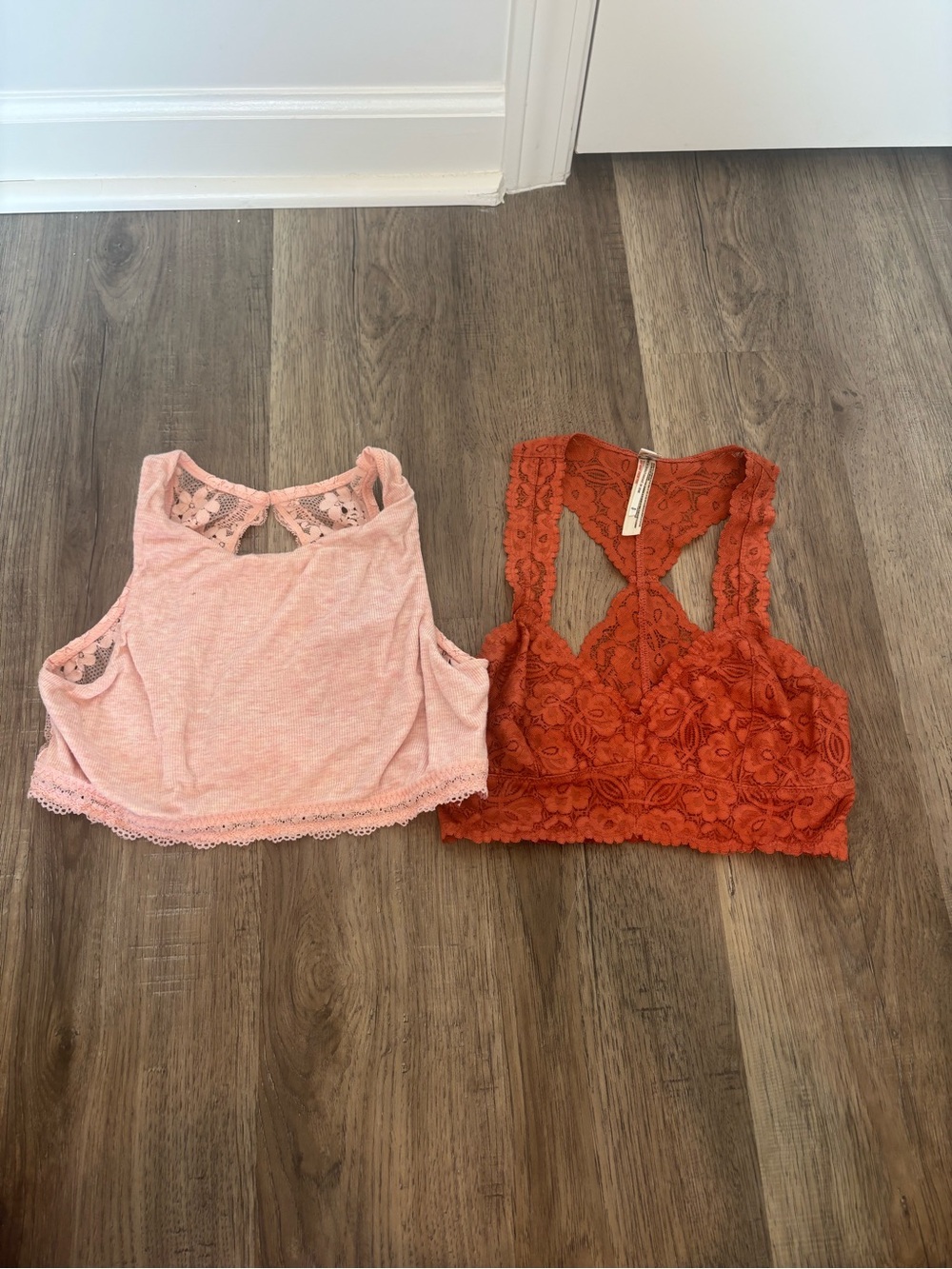 Free People Lace Racerback Bralette Rust | exhilaration in Pink | BCG in blue
